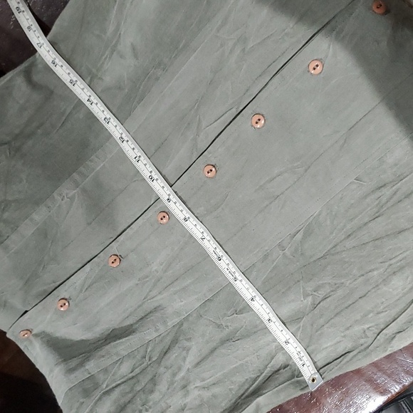 80s 90s VTG VINTAGE LONG DRESS W PUFF RUFFLE SLEEVES BUTTON DOWN STATEMENT RETRO - Picture 11 of 11